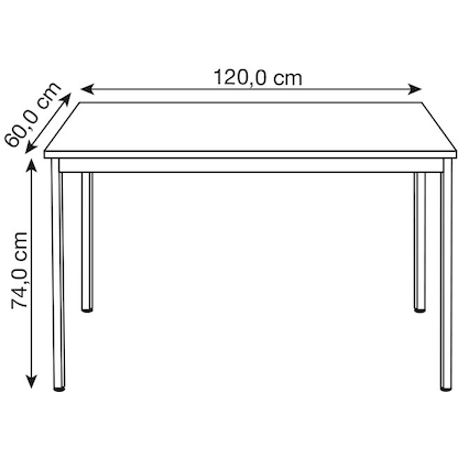 Artikelbild 2 für SODEMATUB Mehrzwecktisch lichtgrau, dunkelgrau rechteckig, Vierkantrohr grau, 120,0 x 60,0 x 74,0 cm, Artikelnummer 969360