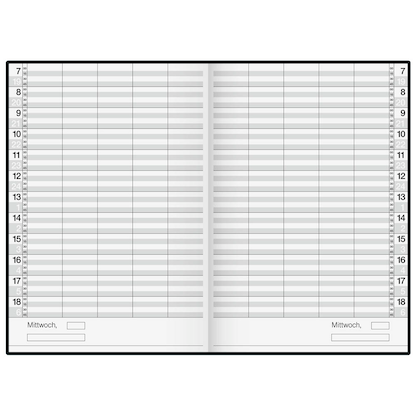 Artikelbild 2 für rido idé Reservierungsbuch Ultraplan jahresunabhängig schwarz, 1 St., Artikelnummer 670323