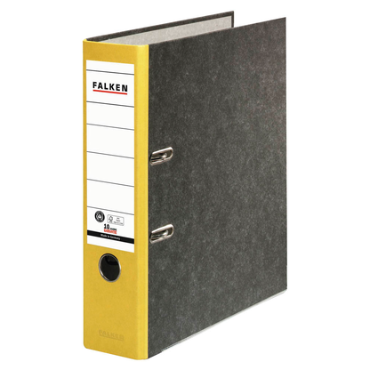 Artikelbild für FALKEN Recycling Ordner gelb marmoriert Karton 8,0 cm DIN A4, 1 St., Artikelnummer 872283