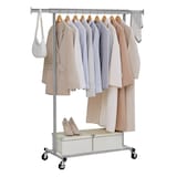 Artikelbild 1 für SONGMICS Rollgarderobe grau Metall 92,0 - 132,0 x 160,0 cm, Artikelnummer 439477