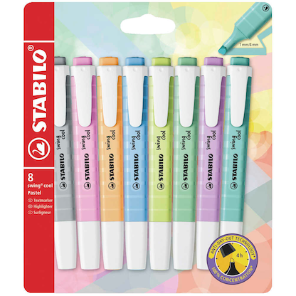 Artikelbild für STABILO swing cool Pastel Textmarker farbsortiert, 8 St., Artikelnummer 967362