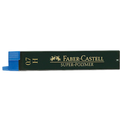 Artikelbild für FABER-CASTELL SUPER-POLYMER Feinminen-Bleistiftminen schwarz H 0,7 mm, 12 St., Artikelnummer 425538