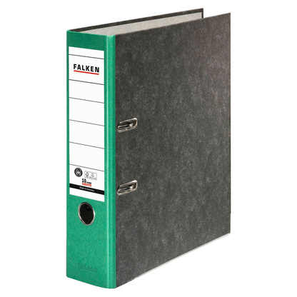 Artikelbild für FALKEN Recycling Ordner grün marmoriert Karton 8,0 cm DIN A4, 1 St., Artikelnummer 872270