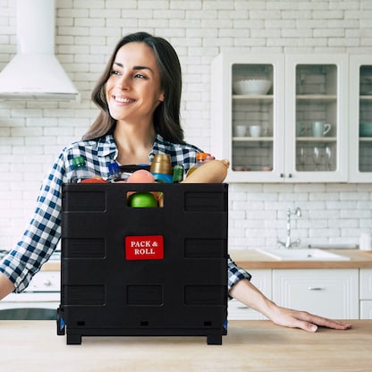 Artikelbild 4 für relaxdays Einkaufstrolley Kunststoff schwarz 46,0 x 37,0 x 39,0 cm, Artikelnummer 361974