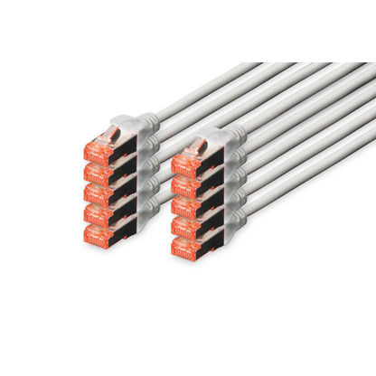Artikelbild für DIGITUS RJ45-Stecker/RJ-45 Stecker Netzwerkkabel DK-1644-050-10 5,0 m grau, 10 St., Artikelnummer 381606