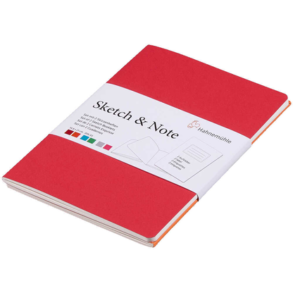 Artikelbild 3 für HAHNEMÜHLE Notizbücher DIN A5 blanko, cerise/paprika Softcover 40 Seiten, 1 St., Artikelnummer 708739