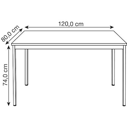 Artikelbild 2 für SODEMATUB Mehrzwecktisch lichtgrau rechteckig, Vierkantrohr chrom, 120,0 x 80,0 x 74,0 cm, Artikelnummer 659540