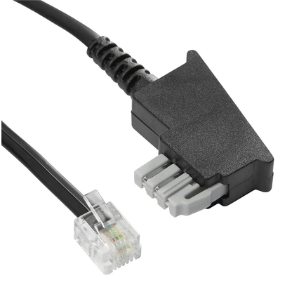 Artikelbild für goobay TAE-N/RJ-11 Faxkabel 3,0 m schwarz, 1 St., Artikelnummer 467365
