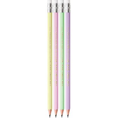 Artikelbild 2 für BIC EVOLUTION PASTEL Bleistifte HB rosa, lila, grün, gelb mit Radierer, 10 St., Artikelnummer 385148