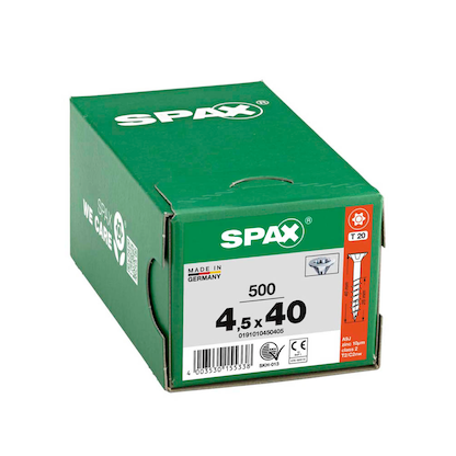 Artikelbild 2 für SPAX® Universalschrauben T20 Senkkopf WIROX 0191010450405 4,5 mm x 40 mm, 500 St., Artikelnummer 396209