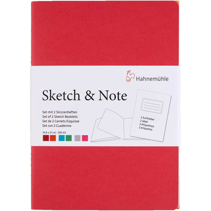 Artikelbild 9 für HAHNEMÜHLE Notizbücher DIN A5 blanko, cerise/paprika Softcover 40 Seiten, 1 St., Artikelnummer 708739