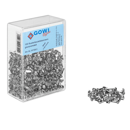 Artikelbild für Gowi Musterbeutelklammern Rundkopf, 1.000 St., Artikelnummer 486403