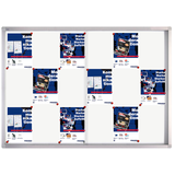 Artikelbild 1 für FRANKEN Schaukasten PRO silber 18x DIN A4 139,0 x 4,6 x 99,0 cm, 1 St., Artikelnummer 534859