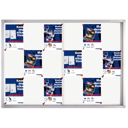 Artikelbild für FRANKEN Schaukasten PRO silber 18x DIN A4 139,0 x 4,6 x 99,0 cm, 1 St., Artikelnummer 534859