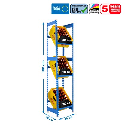 Artikelbild 2 für Simonrack Getränkekistenregal SIMONBOTTLE 3 8435104962442 blau 40,0 x 30,0 x 180,0 cm, Artikelnummer 980551