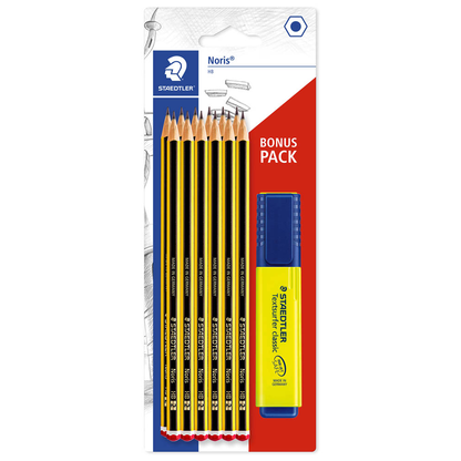 Artikelbild für STAEDTLER Noris® Bleistifte HB schwarz/gelb, 1 Set, Artikelnummer 619659