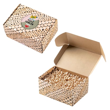 Artikelbild für folia Holzperlen NATURAL naturbraun 2.200 St., Artikelnummer 692693