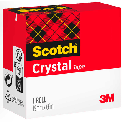 Artikelbild für Scotch Crystal Klebefilm kristall-klar 19,0 mm x 33,0 m 1 Rolle, Artikelnummer 747859