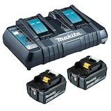 Artikelbild 1 für makita Werkzeugakkus mit Schnellladegerät Power Source Kit Lithium-Ionen 2x 4,0 Ah, Artikelnummer 141327