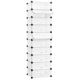 Artikelbild 1 für SONGMICS Schuhschrank, LPC10W weiß 43,0 x 31,0 x 173,0 cm, 1 St., Artikelnummer 439598