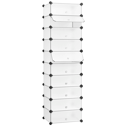 Artikelbild für SONGMICS Schuhschrank, LPC10W weiß 43,0 x 31,0 x 173,0 cm, 1 St., Artikelnummer 439598