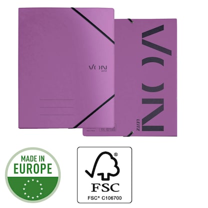 Artikelbild 6 für VON LEITZ Ringbuch 2-Ringe violett 2,5 cm DIN A4, 1 St., Artikelnummer 669779