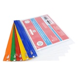 Artikelbild 1 für RAPESCO® Reißverschlussbeutel Zippi Bags 25,0 x 19,5 cm transparent/blau, orange, grün, rot, gelb, 5 St., Artikelnummer 715858