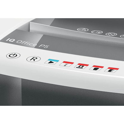 Artikelbild 3 für LEITZ IQ Office Aktenvernichter mit Partikelschnitt P-5, 2 x 15 mm, bis 10 Blatt, weiß, Artikelnummer 634530