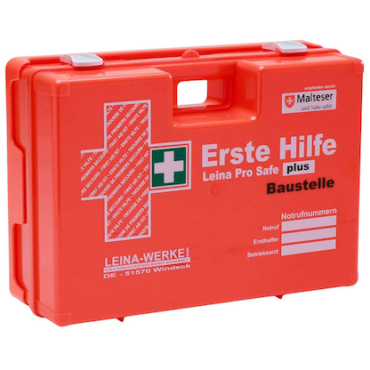 Artikelbild für LEINA-WERKE Erste-Hilfe-Koffer Pro Safe plus Baustelle DIN 13169 + Erweiterung orange, Artikelnummer 565768