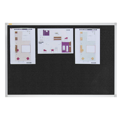 Artikelbild für FRANKEN Pinnwand X-tra!Line 180,0 x 120,0 cm Textil schwarz, Artikelnummer 532879