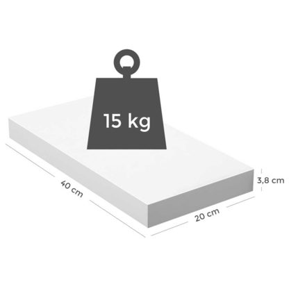 Artikelbild 2 für VASAGLE Wandregal weiß 40,0 x 20,0 x 3,8 cm, 1 St., Artikelnummer 759637