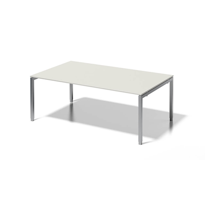 Artikelbild für BISLEY Konferenztisch Cito grauweiß, silber rechteckig, 4-Fuß-Gestell silber, 200,0 x 120,0 x 65,0 - 85,0 cm, Artikelnummer 257459