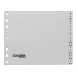 Artikelbild 1 für büroplus Ordnerregister DIN A4 Halbformat A-Z grau 20-teilig, 1 Satz, Artikelnummer 839167