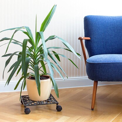 Artikelbild 2 für relaxdays Pflanzenroller Metall bronze quadratisch 27,5 x 7,5 cm, 1 St., Artikelnummer 451514