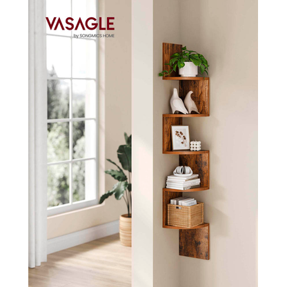 Artikelbild 2 für VASAGLE Eckregal braun 20,0 x 20,0 x 126,0 cm, 1 St., Artikelnummer 290886