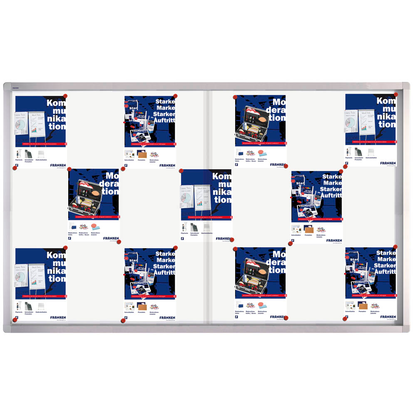 Artikelbild für FRANKEN Schaukasten PRO silber 21x DIN A4 161,5 x 4,6 x 99,0 cm, 1 St., Artikelnummer 534875