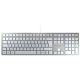 Artikelbild 1 für CHERRY KC 6000 SLIM Tastatur kabelgebunden silber, Artikelnummer 570395