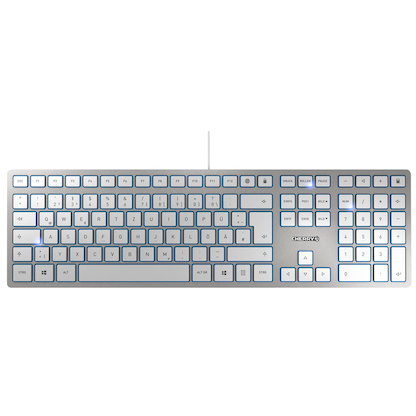 Artikelbild für CHERRY KC 6000 SLIM Tastatur kabelgebunden silber, Artikelnummer 570395