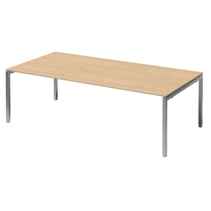 Artikelbild für BISLEY Konferenztisch Cito ahorn, silber rechteckig, 4-Fuß-Gestell silber, 240,0 x 120,0 x 65,0 - 85,0 cm, Artikelnummer 257511
