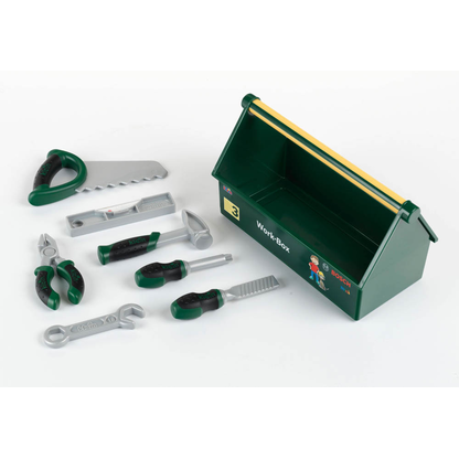 Artikelbild für klein Spielzeug-Werkzeugkoffer 8573 grün, grau, Artikelnummer 604252