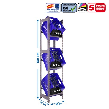 Artikelbild 2 für Simonrack Getränkekistenregal KIT SIMONBOTTLE 3 GRIS 330100024184033 grau 40,0 x 30,0 x 180,0 cm, Artikelnummer 742811