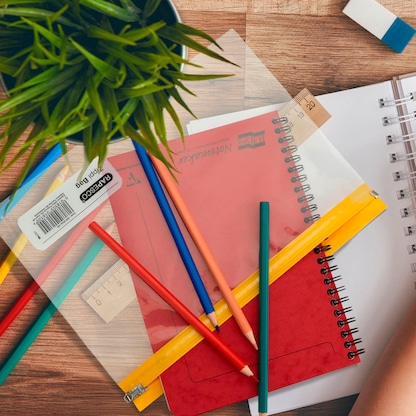 Artikelbild 4 für RAPESCO® Reißverschlussbeutel Zippi Bags 25,0 x 19,5 cm transparent/blau, orange, grün, rot, gelb, 5 St., Artikelnummer 715858