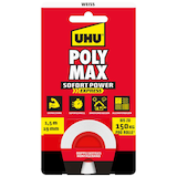 Artikelbild 1 für UHU POLY MAX SOFORT POWER Montageband 19,0 mm x 1,5 m, 1 Rolle, Artikelnummer 743819