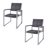 Artikelbild 1 für Garden Pleasure Gartenstühle mit Armlehnen Ava grau, 2 St., Artikelnummer 334324