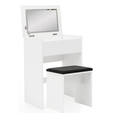 Artikelbild 1 für WOHNLING Schminktisch rechteckig Melamin, Spanplatte weiß 60,0 x 40,0 x 81,0/120,0 cm, 1 St., Artikelnummer 907354