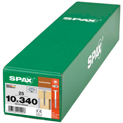 Artikelbild 8 für SPAX® Holzbauschrauben T40 Tellerkopf WIROX 0251011003405 10 mm x 340 mm, 25 St., Artikelnummer 397437