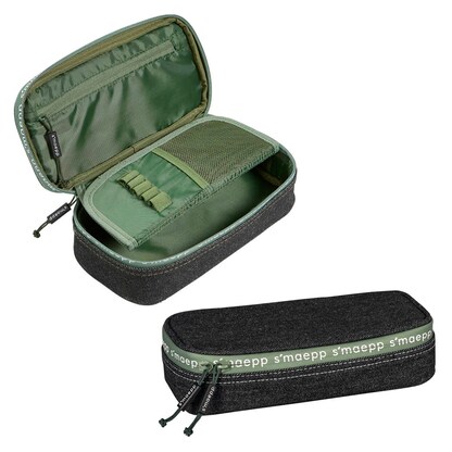 Artikelbild für BRUNNEN Schlampermäppchen s'maepp street style schwarz/grün, 22,0 x 11,0 cm, Artikelnummer 499253