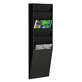 Artikelbild 1 für PAPERFLOW Wandprospekthalter schwarz DIN A4 6 Fächern 23,6 x 8,3 x 71,2 cm, 1 St., Artikelnummer 290294