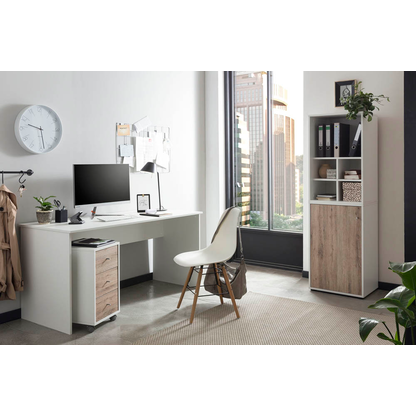 Artikelbild 11 für MÖBELPARTNER Regalschrank 400, 701775 weiß, wildeiche 151,1 cm 41,0 cm, 1 St., Artikelnummer 773992