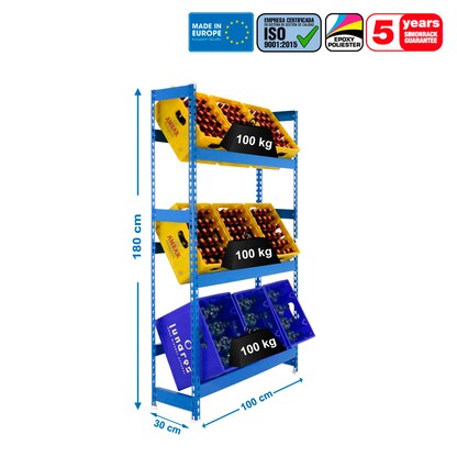 Artikelbild 2 für Simonrack Getränkekistenregal SIMONBOTTLE 3 8435104962466 blau 100,0 x 30,0 x 180,0 cm, Artikelnummer 980547